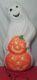 Vintage 31 Ghost Pumpkin Jol Halloween Blow Mold Light Yard Decor Grand Venture