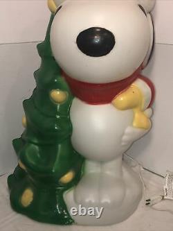 Vintage 32 Peanuts Snoopy General Foam Blow Mold Christmas Lighted Yard Decor
