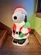 Vintage 32 Santa's Best Snoopy Santa Peanuts Blow Mold Christmas Decoration