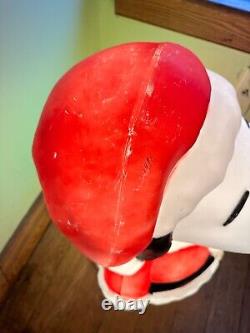 Vintage 32 Santa's Best Snoopy Santa Peanuts Blow Mold Christmas Decoration
