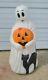 Vintage 33 Halloween Empire Blow Mold Ghost With Pumpkin Black Cat Jack O Lantern