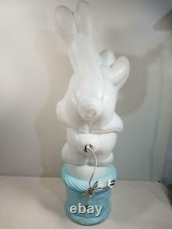 Vintage 33 Stacked 3 Rabbit Easter Bunny Basket Blow Mold