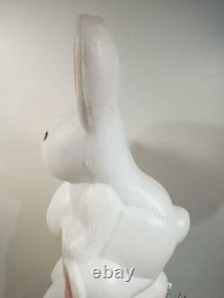 Vintage 33 Stacked 3 Rabbit Easter Bunny Basket Blow Mold