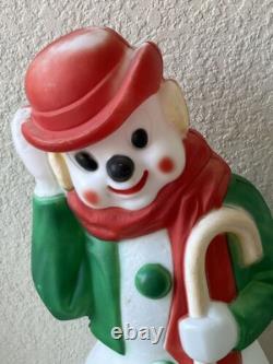 Vintage 34 Empire Plastics Christmas Frosty Snowman Lighted Blow Mold Decor 2