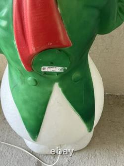 Vintage 34 Empire Plastics Christmas Frosty Snowman Lighted Blow Mold Decor 2