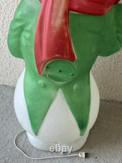 Vintage 34 Empire Plastics Christmas Frosty Snowman Lighted Blow Mold Decor 2