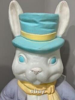 Vintage 34 Lighted Mr. EASTER Bunny Rabbit Blowmold GUC