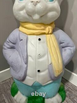 Vintage 34 Lighted Mr. EASTER Bunny Rabbit Blowmold GUC