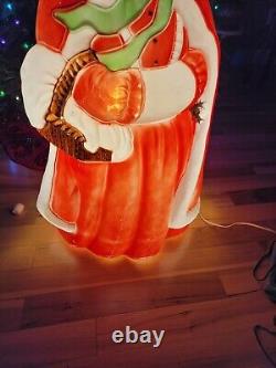 Vintage 40 Santa's Best Mrs. Santa Claus Lighted Blow Mold Christmas