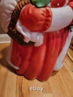 Vintage 40 Santa's Best Mrs. Santa Claus Lighted Blow Mold Christmas