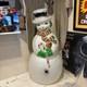 Vintage 40 Union Dimpled Scarf Candy Cane Snowman Blow Mold Christmas Decor