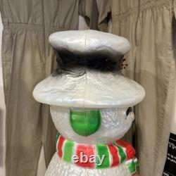 Vintage 40 Union Dimpled Scarf Candy Cane Snowman Blow Mold Christmas Decor