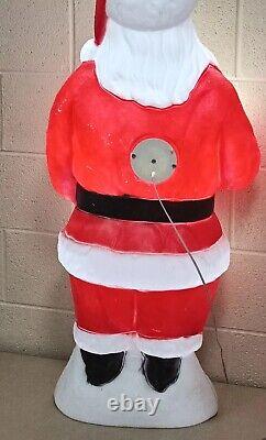 Vintage 41 Empire Lighted Blow Mold Santa Claus With Stocking EUC