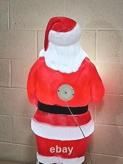 Vintage 41 Empire Lighted Blow Mold Santa Claus With Stocking EUC