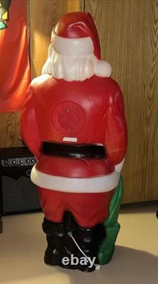 Vintage 48 Blow Mold Santa with Toy Bag Empire Christmas
