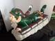 Vintage 48 Commercial Grade Christmas Elf Sledding Sleigh Ride Resin Fiberglass
