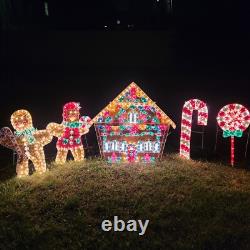 Vintage 5 Piece Gingerbread House & Family XMAS Display Outdoor Light Up READ Vintage 5 Piece Gingerbread House & Family XMAS Display Outdoor Light Up READ