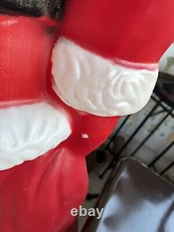 Vintage 5ft Santa Claus General Foam Plastic Blow Mold Light Up Yard Lights Up