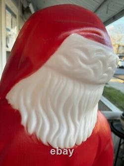 Vintage 5ft Santa Claus General Foam Plastic Blow Mold Light Up Yard Lights Up