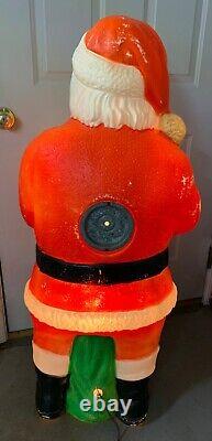 Vintage 60s Whispering Santa Blow Mold 46 Poloron Prod Inc Made In USA Works