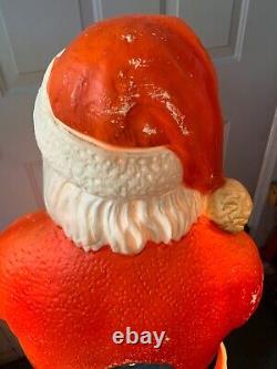 Vintage 60s Whispering Santa Blow Mold 46 Poloron Prod Inc Made In USA Works