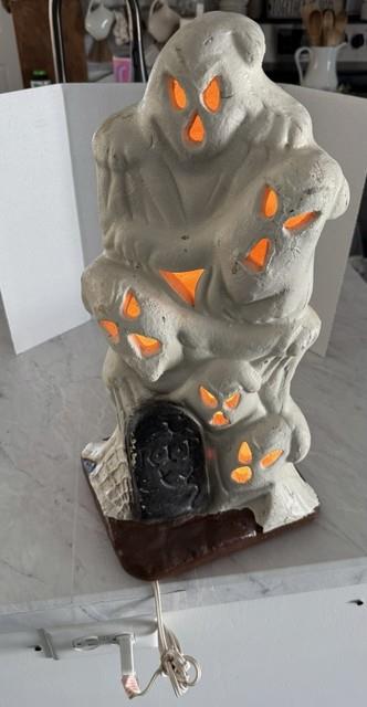 Vintage 70s-80s 18 Ghost Blow Mold Foam Halloween Decoration
