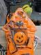 Vintage 70s 80s Halloween Haunted House Blow Mold Pumpkin 17