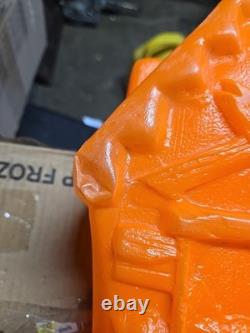 Vintage 70s 80s Halloween Haunted House Blow Mold Pumpkin 17