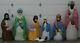 Vintage 8 Piece Set Empire Life Size Nativity Set Lighted Christmas Blow Mold