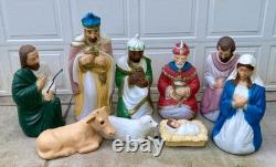 Vintage 9-Piece Nativity Blow Mold Set General Foam Plastics Christmas Vintage 9-Piece Nativity Blow Mold Set General Foam Plastics Christmas