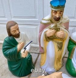Vintage 9-Piece Nativity Blow Mold Set General Foam Plastics Christmas Vintage 9-Piece Nativity Blow Mold Set General Foam Plastics Christmas