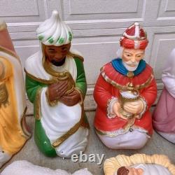 Vintage 9-Piece Nativity Blow Mold Set General Foam Plastics Christmas Vintage 9-Piece Nativity Blow Mold Set General Foam Plastics Christmas
