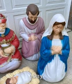 Vintage 9-Piece Nativity Blow Mold Set General Foam Plastics Christmas Vintage 9-Piece Nativity Blow Mold Set General Foam Plastics Christmas