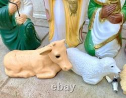 Vintage 9-Piece Nativity Blow Mold Set General Foam Plastics Christmas Vintage 9-Piece Nativity Blow Mold Set General Foam Plastics Christmas