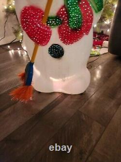 Vintage 90's Snowman Lighted Blow Mold 32 Christmas KITSCHY Holiday Yard Decor