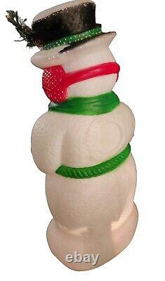 Vintage 90's Snowman Lighted Blow Mold 32 Christmas KITSCHY Holiday Yard Decor