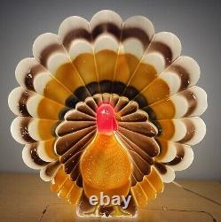 Vintage 90s Don Featherstone Blow Mold Thanksgiving Turkey Lights Up