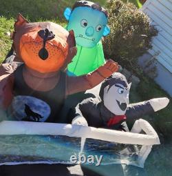 Vintage Airblown Animated Inflatable Halloween Bouncing Low Rider Car withMonsters Vintage Airblown Animated Inflatable Halloween Bouncing Low Rider Car withMonsters