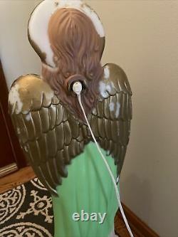 Vintage Angel Choir With Horn Nativity Lit Blow Mold Christmas Holiday 34 TPI