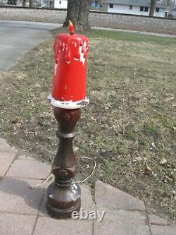 Vintage. Blow Mold Candles Candlestick 37 1/2 Tall