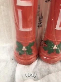 Vintage Blow Mold Christmas Candles 36 Lighted NewOld Stock Union Products PAIR