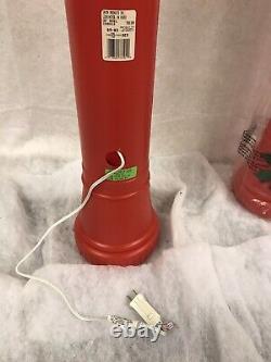 Vintage Blow Mold Christmas Candles 36 Lighted NewOld Stock Union Products PAIR