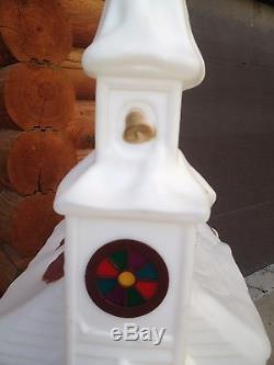 Vintage Blow Mold Empire Church Chapel Christmas Lights Plastic Yard Decor