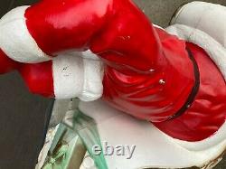 Vintage Blow Mold Empire Santa Claus Sleigh Toys Christmas Yard Decor