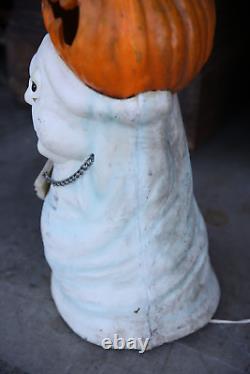 Vintage Blow Mold Halloween Ghost Pumpkins Lighted yard decoration scary