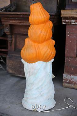 Vintage Blow Mold Halloween Ghost Pumpkins Lighted yard decoration scary