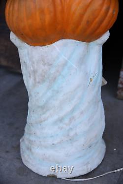 Vintage Blow Mold Halloween Ghost Pumpkins Lighted yard decoration scary