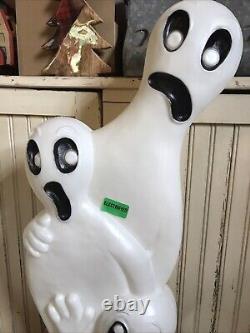 Vintage Blow Mold Halloween Ghost on Tombstone New Old Stock Union Featherstone