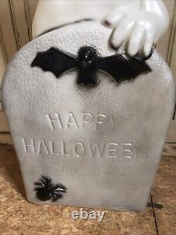 Vintage Blow Mold Halloween Ghost on Tombstone New Old Stock Union Featherstone