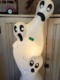 Vintage Blow Mold Halloween Ghost on Tombstone New Old Stock Union Featherstone